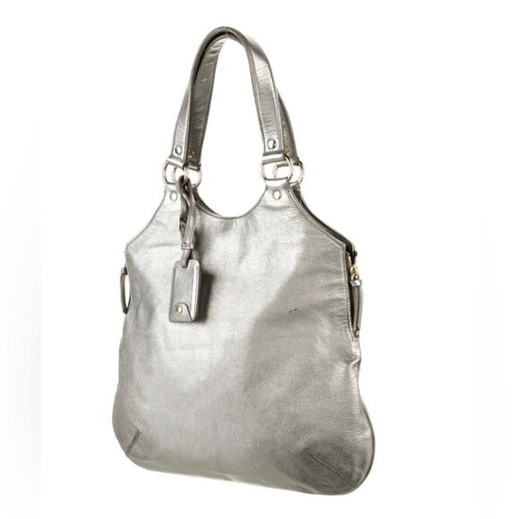 *Yves Saint Laurent* Metallic *Rive Gauche* Tote HandBag - Picture 3 of 7
